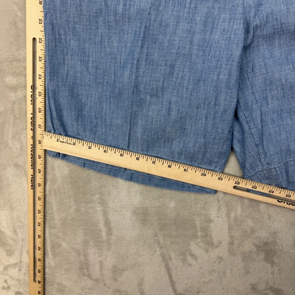 Polo Ralph Lauren‎ Shorts Mens 33 Blue Classic Fit Chambray Cotton Casual Prep